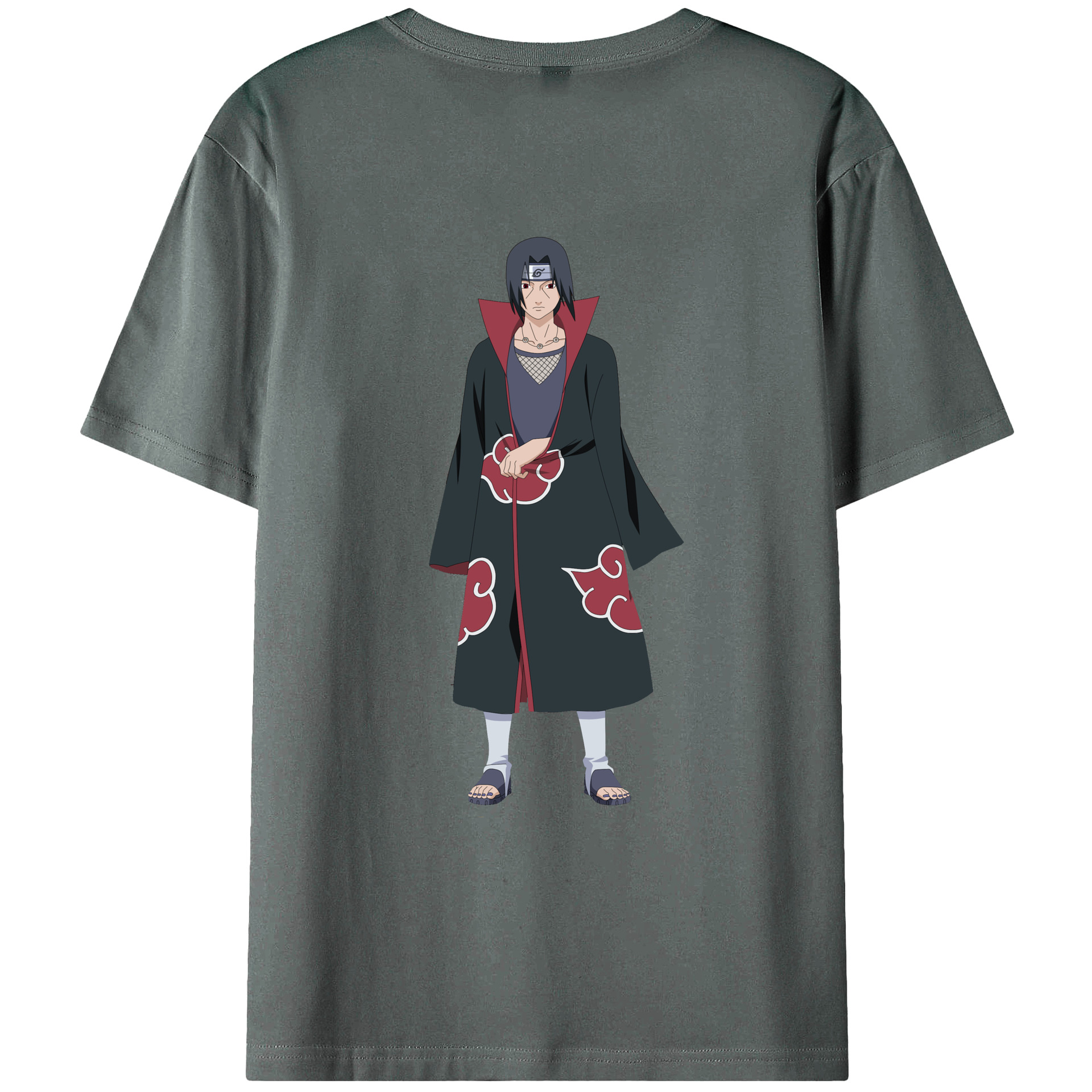 （画像用） NARUTO -ナルト- うちは イタチ Uchiha Itachi 綿100％半袖Tシャツ（背面プリント）